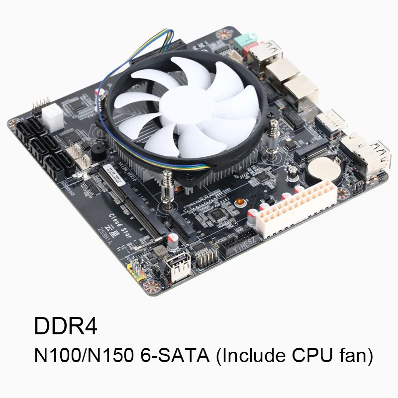 لوحة أم NAS بـ 6 فتحات N100/N1 - مراجعة Nas Motherboard N100 6 Sata وسعره